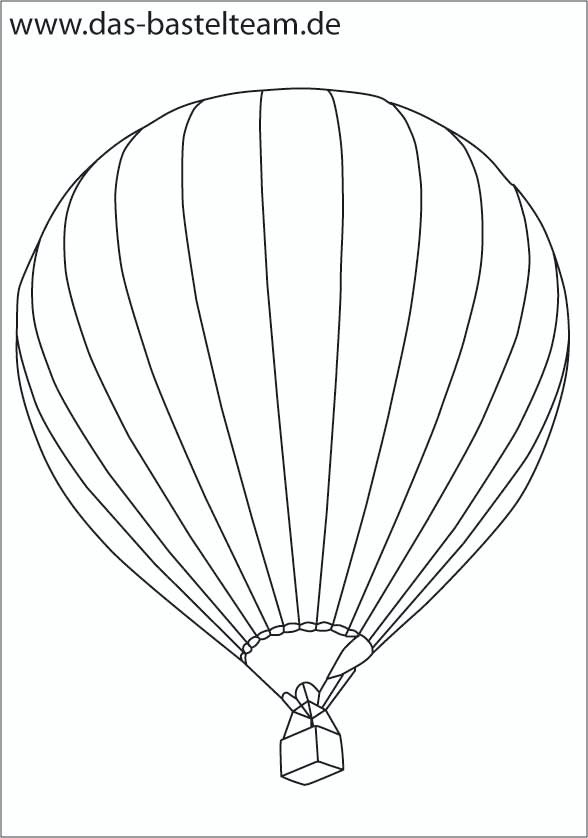ausmalbild heißluftballon