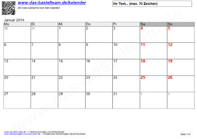 Kalendergenerator, Kalender