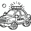 Malvorlagen Autos LKW Trucks Polizeiauto