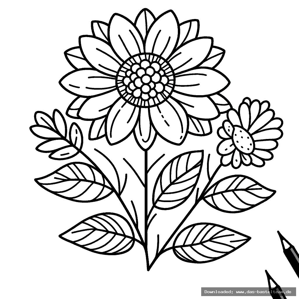 Ausmalbilder Vorlagen Blumen