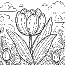 Blumen-Tulpe-Malvorlage-Tulpen-Ausmalbild-Windows-Color-719.jpg