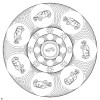 Kostenlose Mandalas mit Motiv Auto