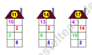 Arbeitsblätter Rechenhäuser