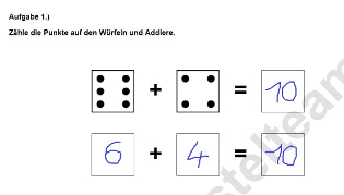 Rechnen Lernen mit Bildern Würfel