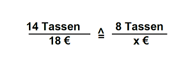 dreisatz Verhältnisgleichung